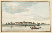 U 025a
<br/>
Gezicht op het dorp Kats op Noord-Beveland
<br/>
<em>Schouman, Aert (1710-1792)</em>